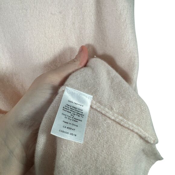 Talbots Pure Cashmere Turtleneck Sweater Pink Preppy Office Capsole Womens Small - Picture 4 of 5